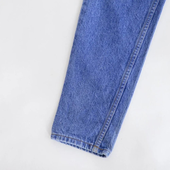 Vintage 80s Guess Jeans Blue High Waisted Straight Leg Mom Jeans 28 - Picture 5 of 14